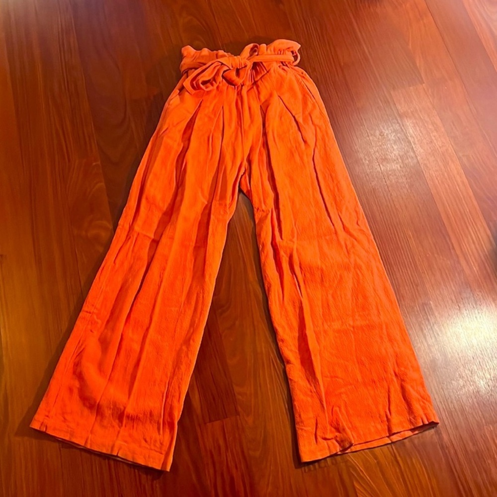 NEW URBAN OUTFITTERS orange linen pants